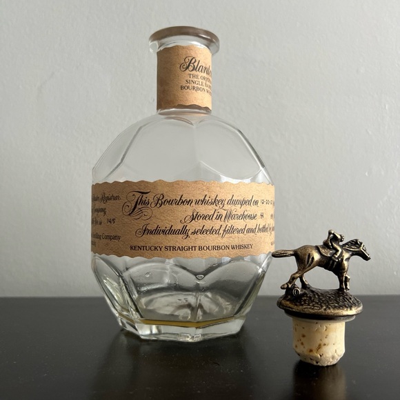 Blanton's Bourbon Single Barrel Bottle with Topper And Original Label EMPTY “0” - Picture 5 of 8